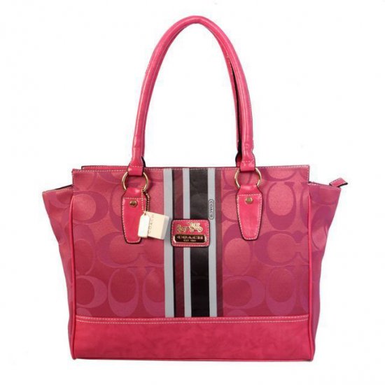 Coach Candace In Signature Medium Pink Satchels BFO - Click Image to Close